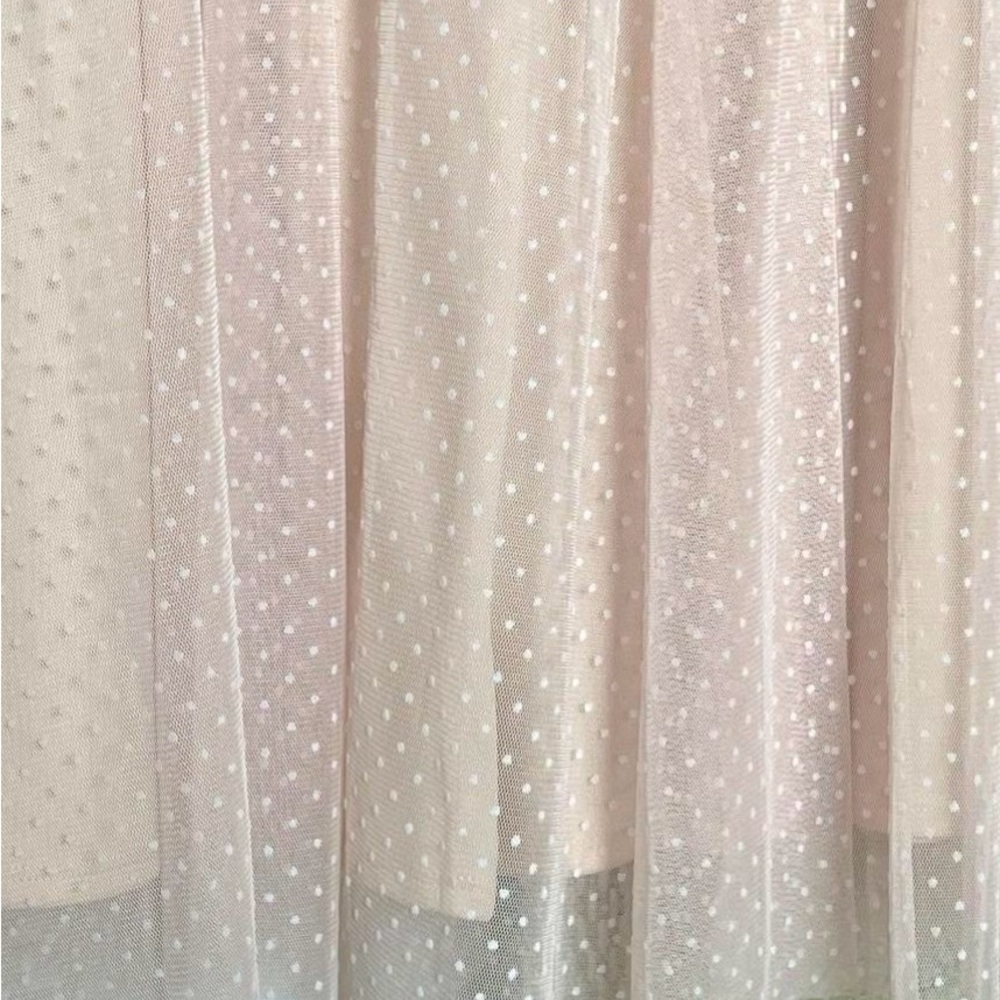 H&M Tulle Mesh Dot Soft Pink Elastic Waist Skirt medium - Picture 7 of 9
